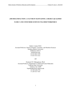 Job Dissatisfaction: A Factor in Maintaining a Highly