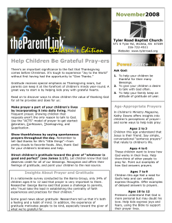 November2008 Help Children Be Grateful Pray-ers