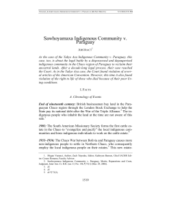 Sawhoyamaxa Indigenous Community v. Paraguay