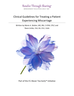 Clinical Guidelines for Treating a Patient Experiencing Miscarriage