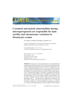 Cytomixis and meiotic abnormalities during microsporogenesis are