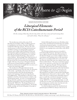 Liturgical Elements of the RCIA Catechumenate Period