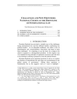 challenges and new frontiers: national courts as the frontline of