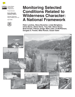 Monitoring selected conditions related to wilderness character