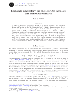 Hochschild cohomology, the characteristic morphism and derived
