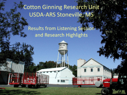Dr. Bobby Hardin - The Southern Cotton Ginners Association