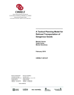 A Tactical Planning Model for Railroad Transportation