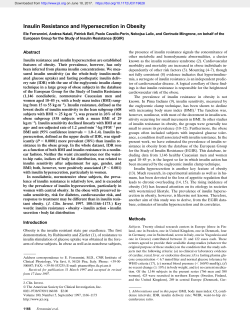 Insulin Resistance and Hypersecretion in Obesity