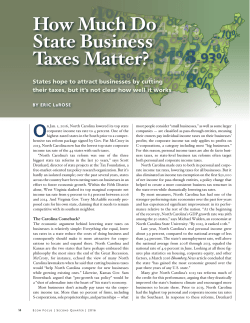 How Much Do State Business Taxes Matter?