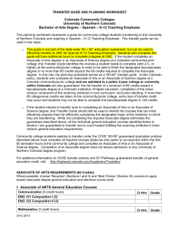 Spanish &ndash; K-12 Teaching Emphasis I. A