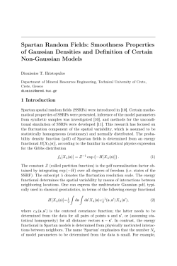 Spartan Random Fields: Smoothness Properties of Gaussian