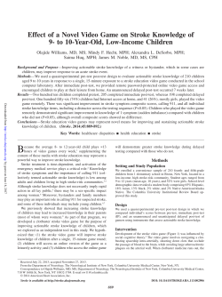 Effect of a Novel Video Game on Stroke Knowledge of 9- to 10