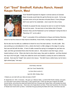 Carl "Soot" Bredhoff - Hawaii Cattlemen`s Council