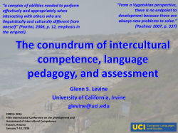 The conundrum of intercultural communicative