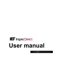 Inspec Direct User Manual 1.0