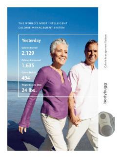 Introducing the bodybugg&trade; calorie management system