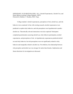 Alcohol expectancies, alcohol use, and risky behavior