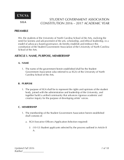 Student Government Association Constitution