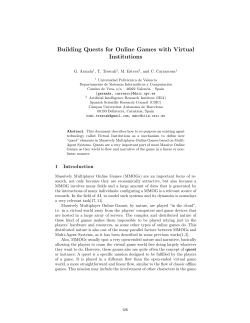 Building Quests for Online Games with Virtual Institutions