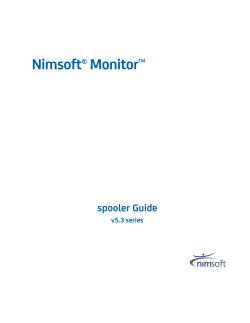 Nimsoft Monitor spooler Guide