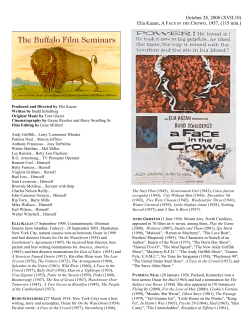 October 28, 2008 (XVII:10) Elia Kazan, A FACE IN THE CROWD