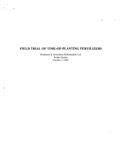 field trial of time-of-planting fertilizers