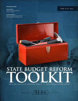 State Budget Reform Toolkit - American Legislative Exchange Council
