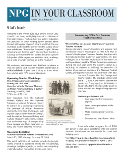 npg in your classroom - National Portrait Gallery