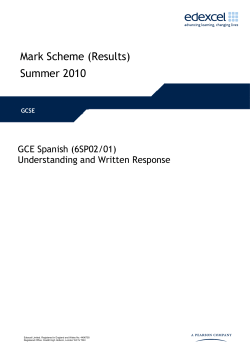 Mark scheme - Unit 2 (6SP02) - June 2010