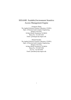 SESAME: Scalable,Environment Sensitive Access