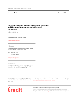 Lavoisier, Priestley, and the Philosophes: Epistemic and