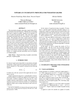 TOWARD AN UNCERTAINTY PRINCIPLE FOR WEIGHTED