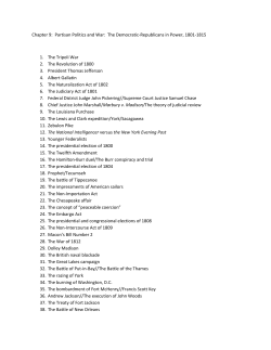 Chapter 9: Partisan Politics and War