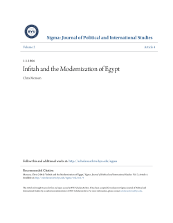 Infitah and the Modernization of Egypt