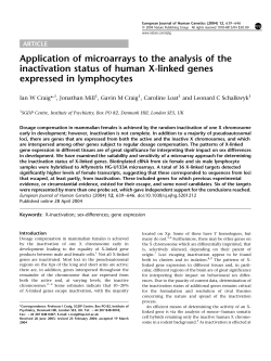 Application of microarrays to the analysis of the inactivation status of
