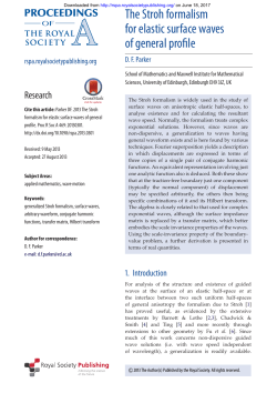 The Stroh formalism for elastic surface waves of general profile