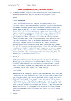 English United state`s and ussrRussia`s Traveling to the