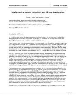 Intellectual property, copyright, and fair use in education
