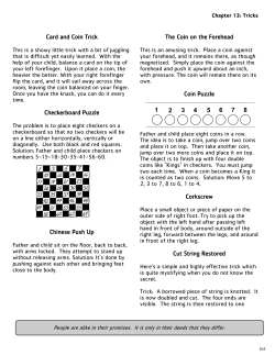 The Coin on the Forehead Coin Puzzle Corkscrew Cut String