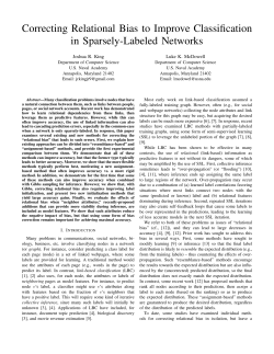 Correcting Relational Bias to Improve Classification in Sparsely