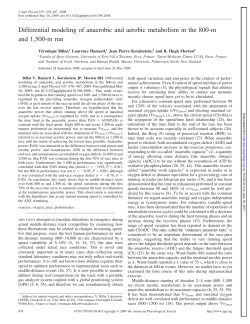 Differential modeling of anaerobic and aerobic metabolism in the