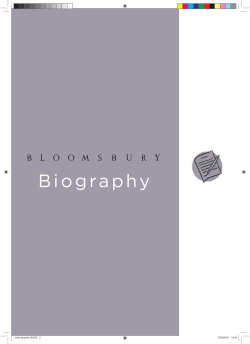 Biography - Bloomsbury Publishing