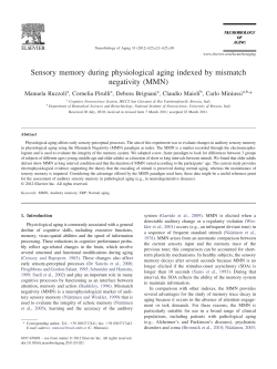 Sensory memory during physiological aging