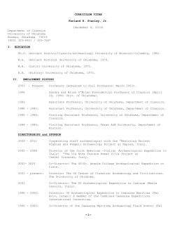 Full CV - College of Arts and Sciences