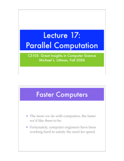 Lecture 17: Parallel Computation