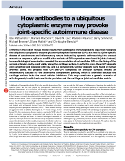 How antibodies to a ubiquitous cytoplasmic enzyme may provoke