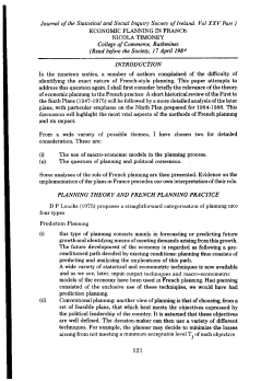 planning theory and french planning practice