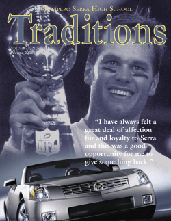 Traditions Winter 2005 - Junipero Serra High School