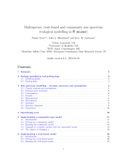 Multispecies, trait-based and community size spectrum ecological
