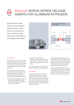 EKamold&reg; BORON NITRIDE RELEASE AGENTS FOR